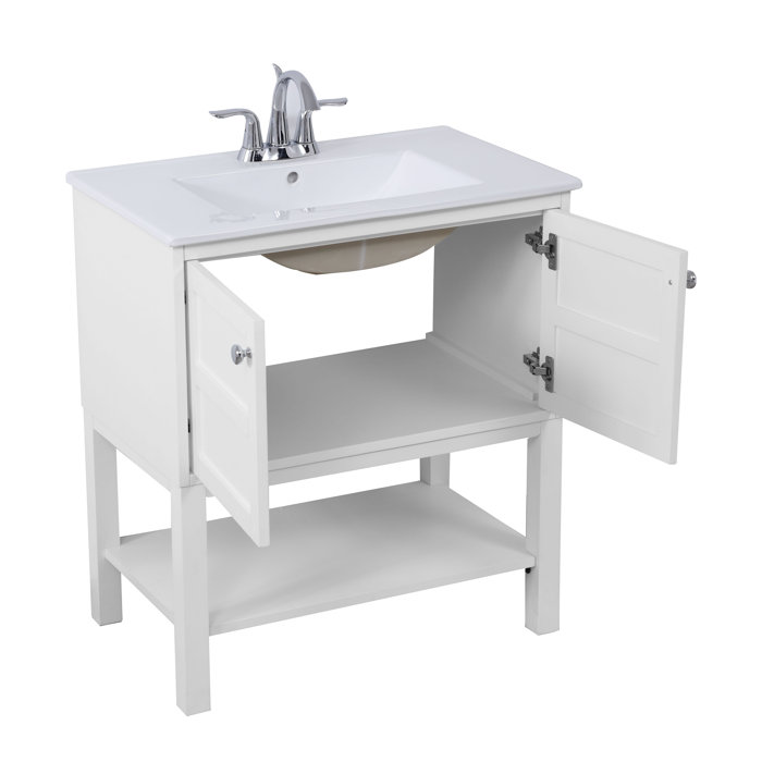 Lark Manor Hinckley 30.13'' Freestanding Single Bathroom Vanity with